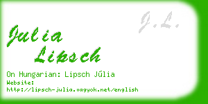 julia lipsch business card